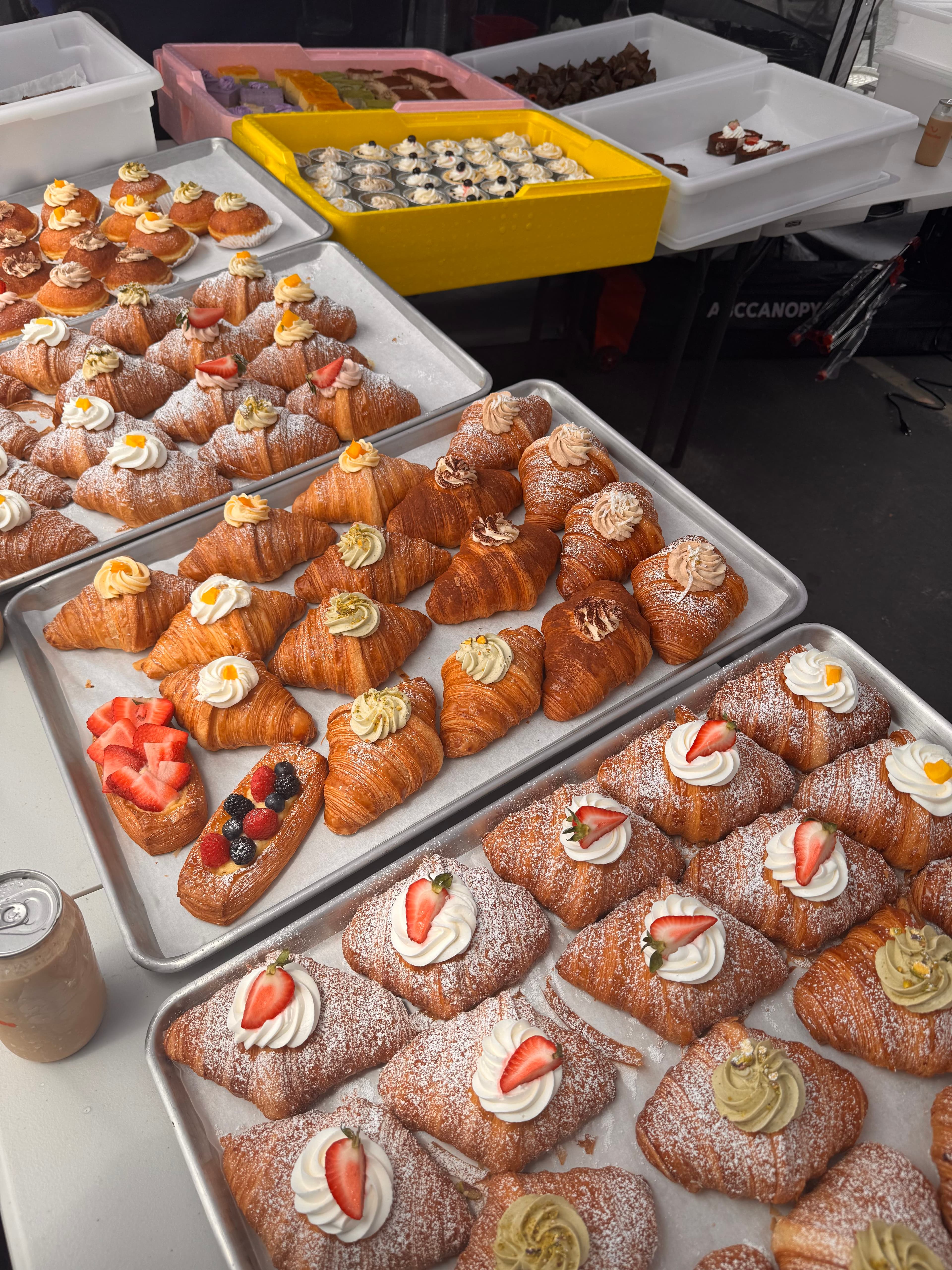 Freshly baked croissants